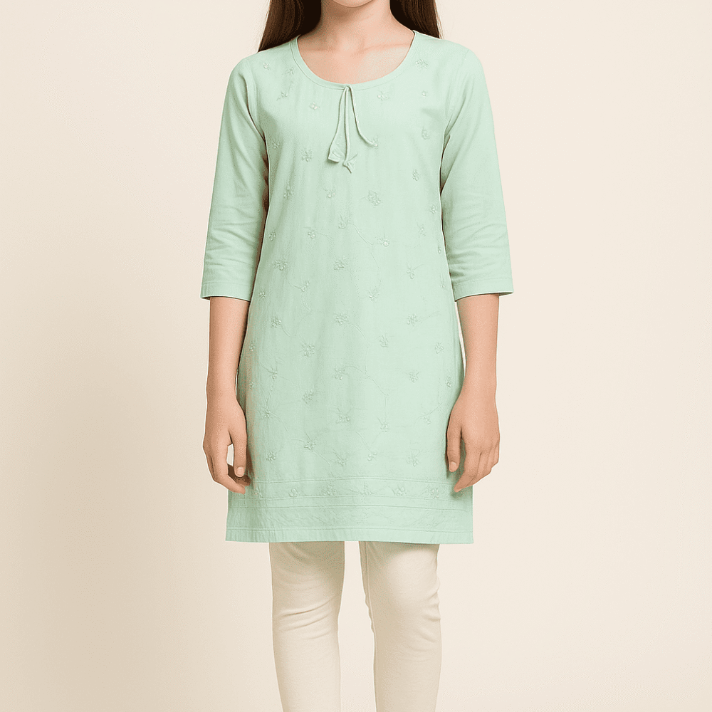Girls' Embroidered Kurta