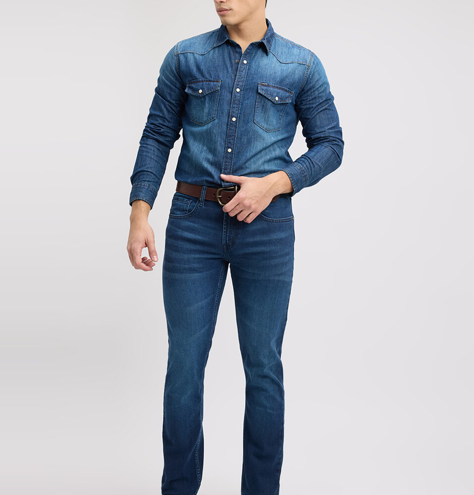 Men Blue Slim Fit Mid Rise Jeans